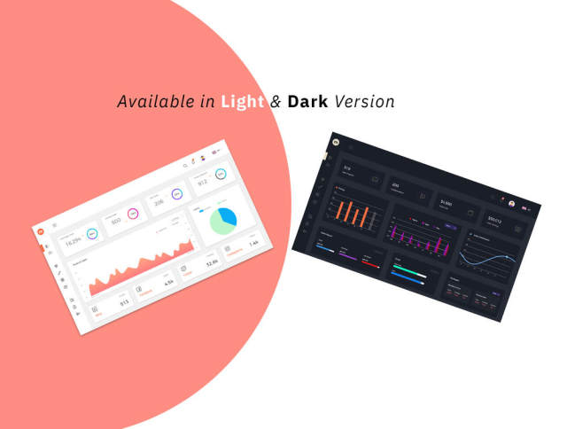 用于Sketch的Light＆Dark Web仪表板UI工具包 Molia仪表板UI工具包