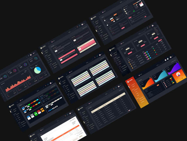 用于Sketch的Light＆Dark Web仪表板UI工具包 Molia仪表板UI工具包