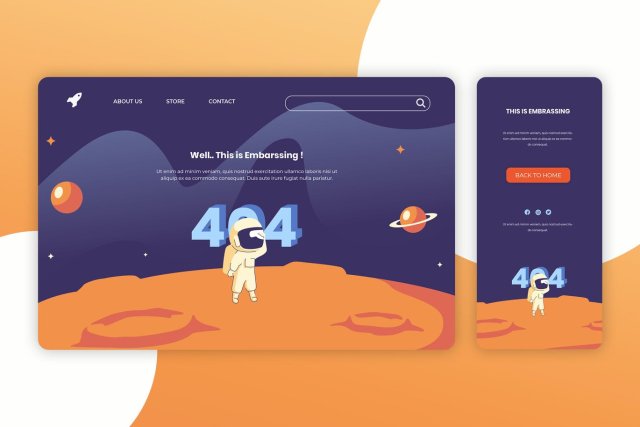 404页面无法打开网页UI界面手机移动端插画APP设计矢量素材Illustration Landing Page & Onboarding Mobile App 404页面无法打开网页UI界面手机移动端插画APP设计矢量素材Illustration Landing Page & Onboarding Mobile App