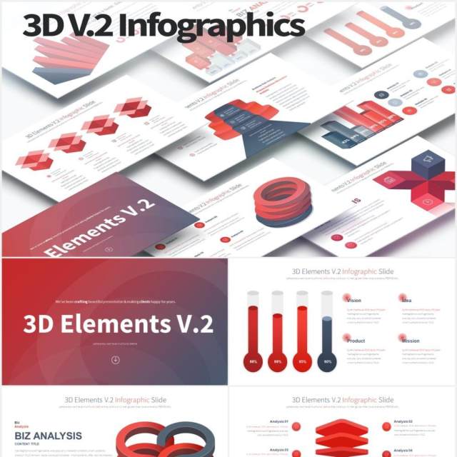 11套色系三维台阶漏斗图PPT信息图表素材3D Elements V.2 - PowerPoint Infographics 11套色系三维台阶漏斗图PPT信息图表素材3D Elements V.2 - PowerPoint Infographics