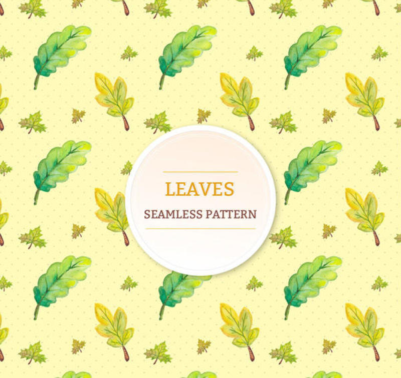 叶子无缝背景