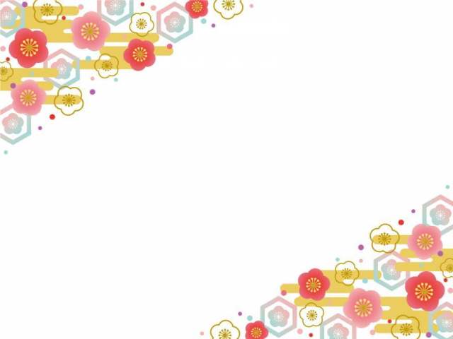 五颜六色的梅花框架♡No.3