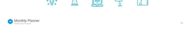 蓝色月度计划规划工作汇报PPT动态模板可插图Monthly Planner animation