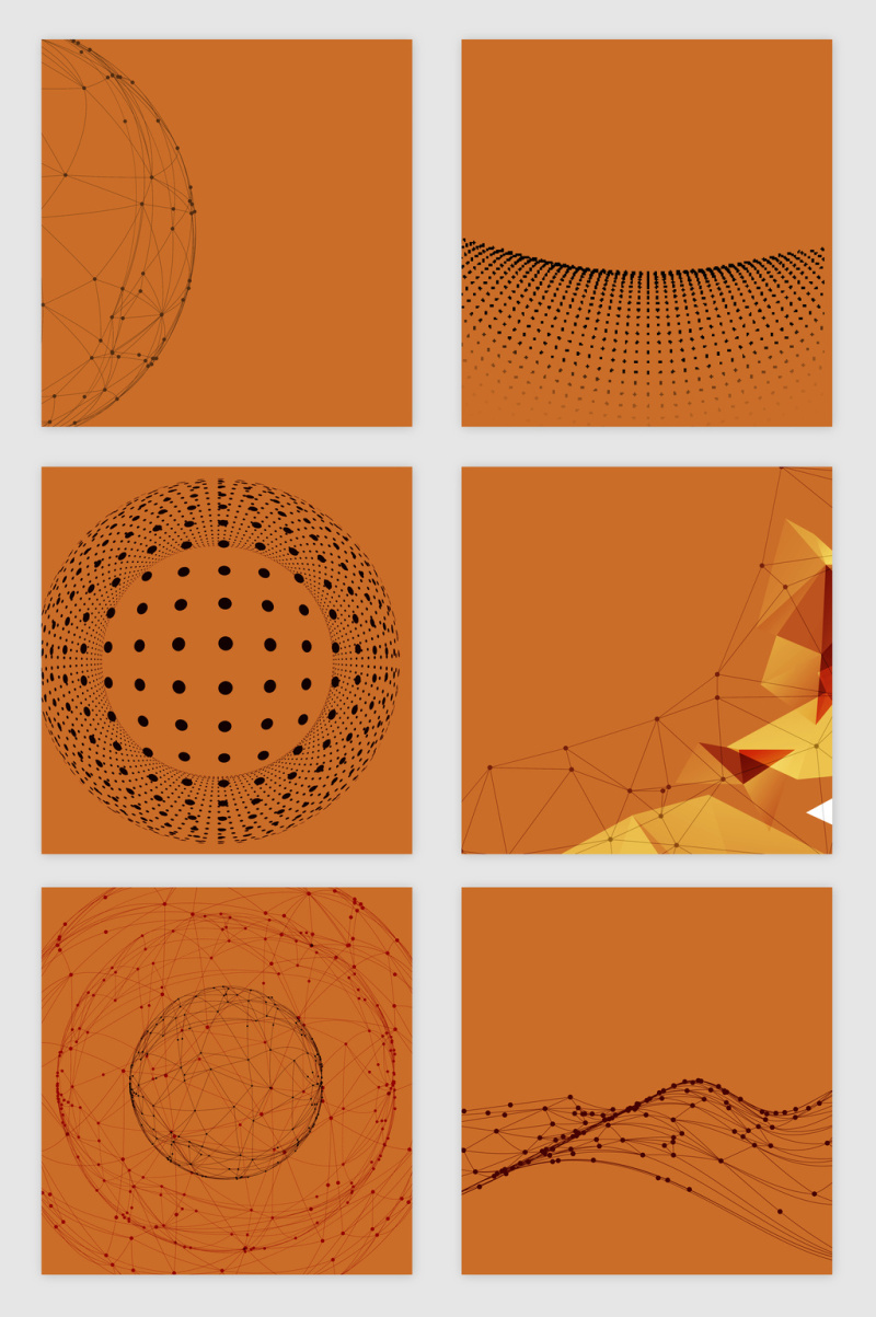 科技点线几何图案矢量素材