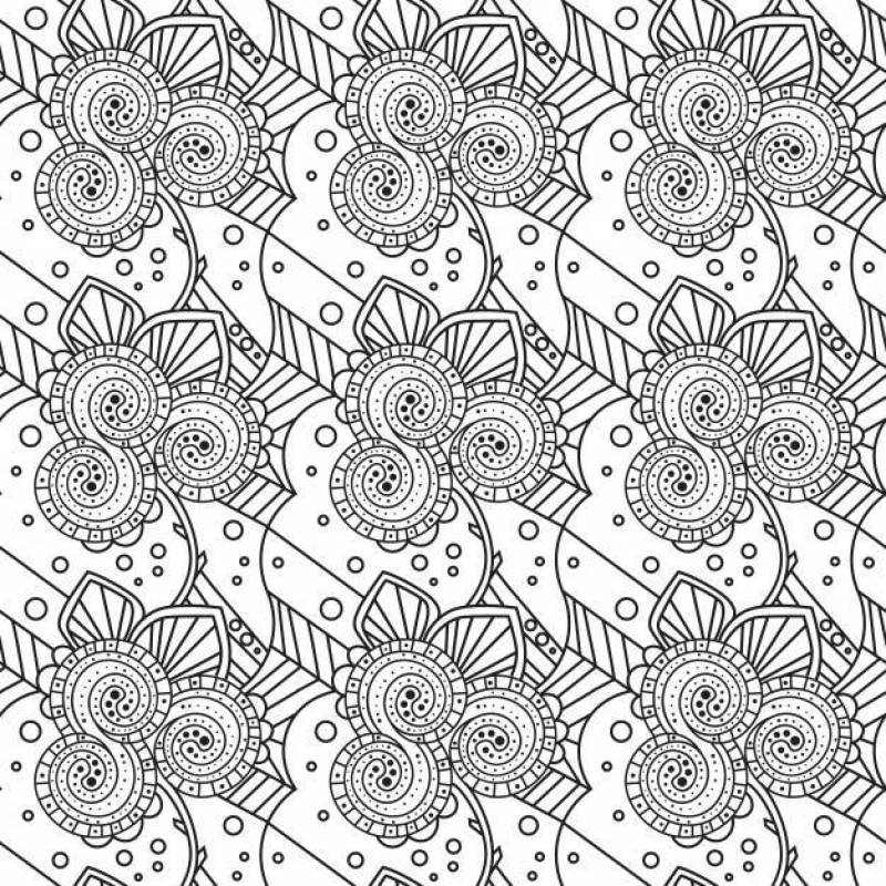 无缝的黑色和白色图案Zentangle