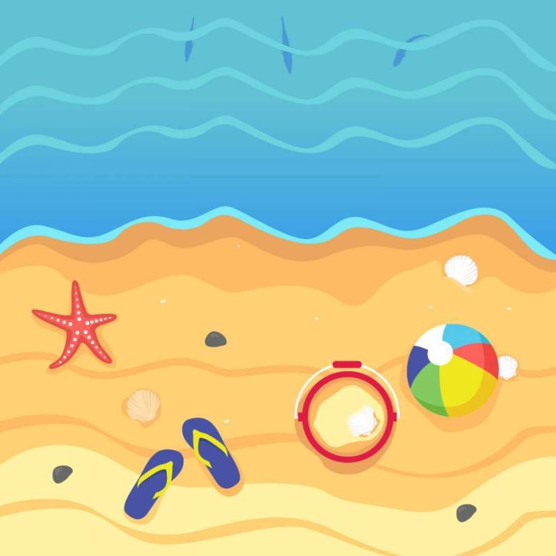 空中海滩视图图