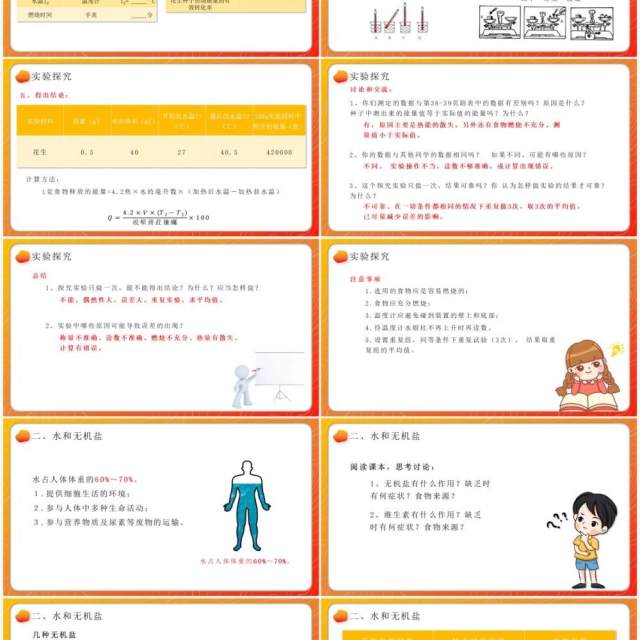 部编版七年级生物下册食物中的营养物质课件PPT模板教育课件