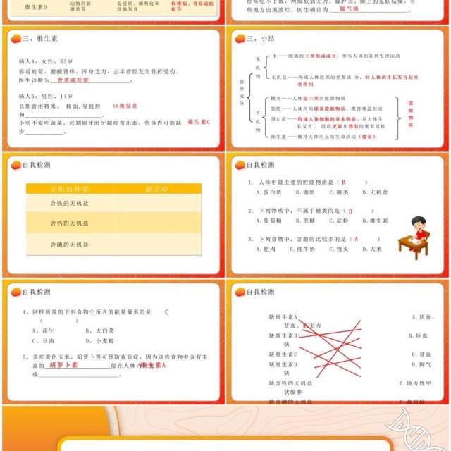 部编版七年级生物下册食物中的营养物质课件PPT模板教育课件