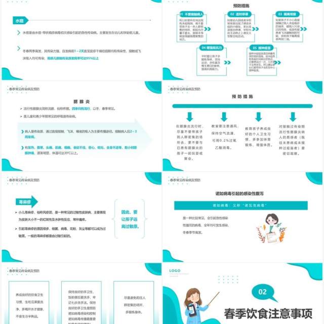 绿色卡通风春季传染病知识讲座PPT模板 绿色卡通风春季传染病知识讲座PPT模板