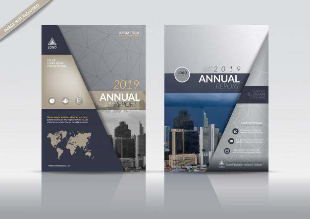 年度报告封面宣传册传单模板。