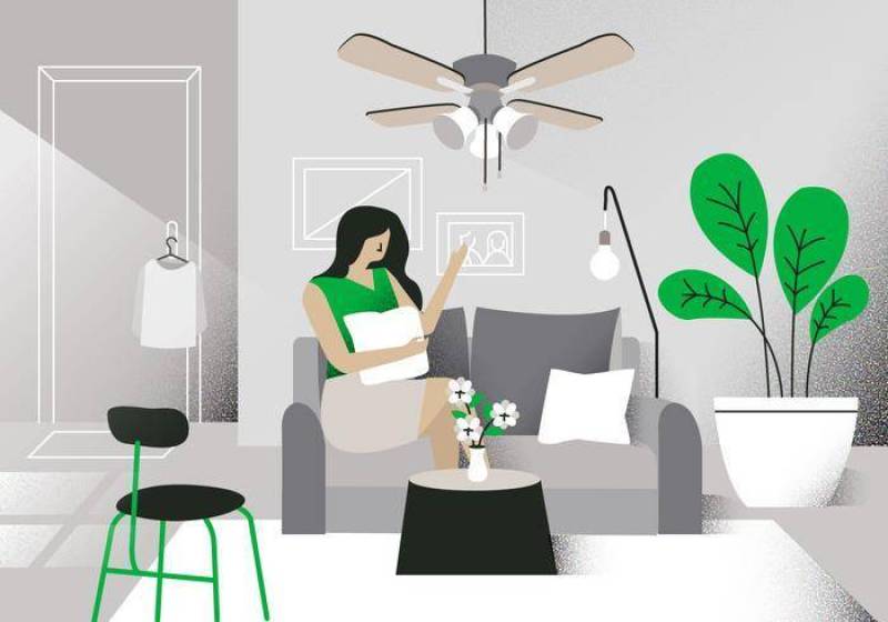 现代客厅矢量背景图