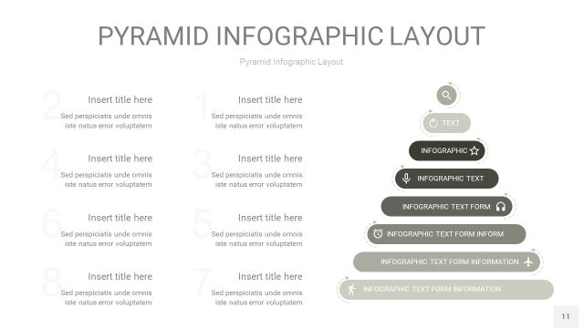 灰色3D金字塔PPT信息图表11