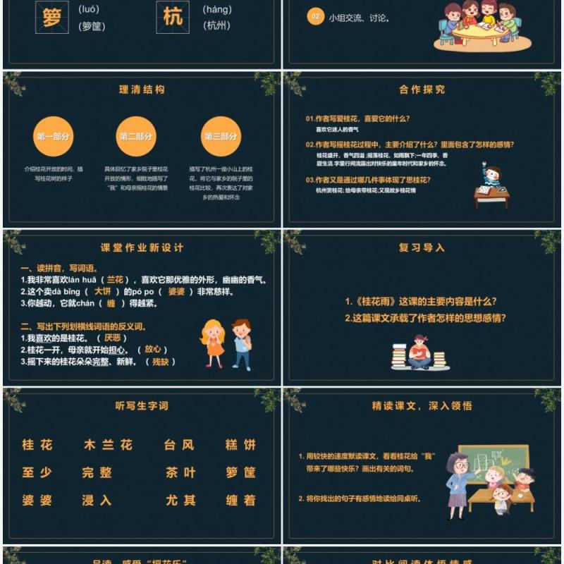 部编版五年级语文上册桂花雨课件PPT模板