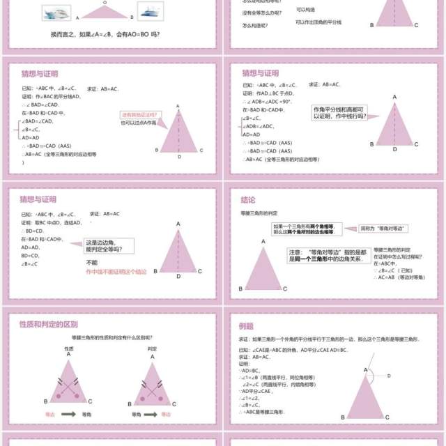 部编版八年级数学上册等腰三角形的判定课件PPT模板