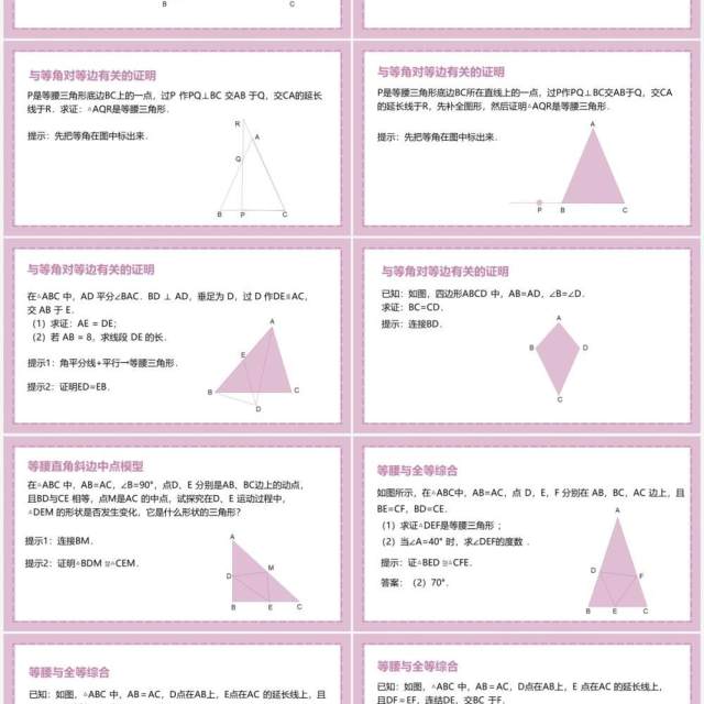 部编版八年级数学上册等腰三角形的判定课件PPT模板 部编版八年级数学上册等腰三角形的判定课件PPT模板