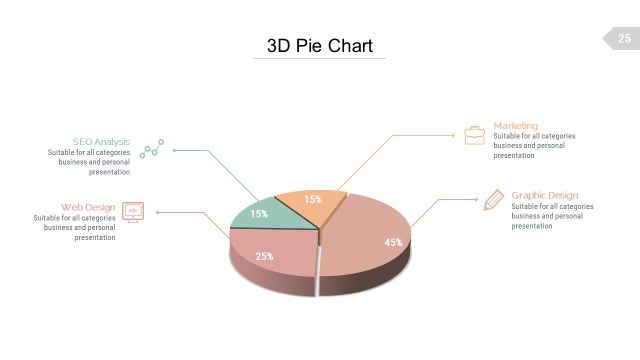 浅色系百分比PPT信息可视化图表25