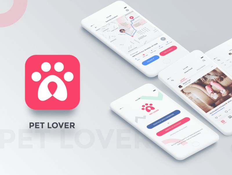 宠物社交网络和健康跟踪应用UI工具包，宠物爱好者
