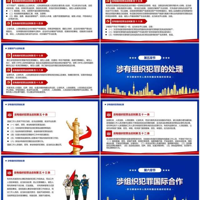 蓝色简约风反有组织犯罪法PPT模板 蓝色简约风反有组织犯罪法PPT模板