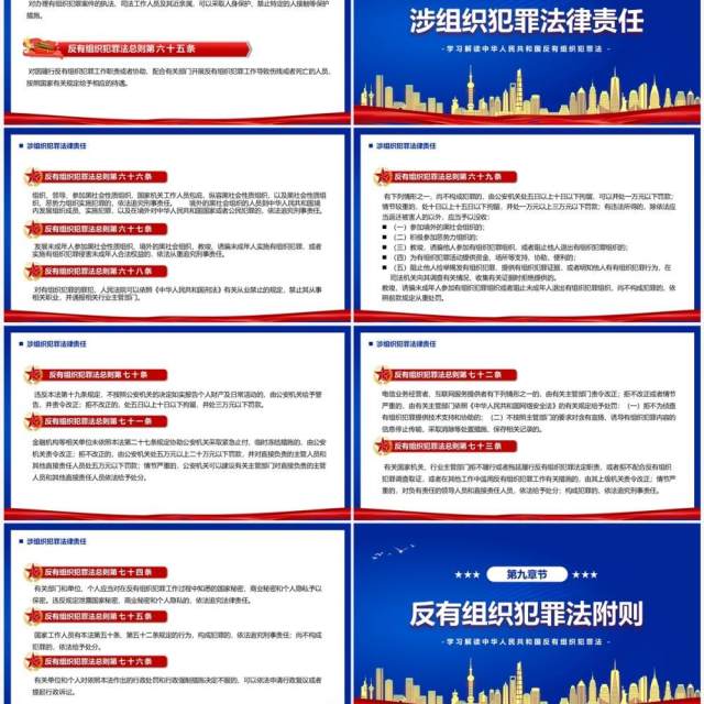 蓝色简约风反有组织犯罪法PPT模板 蓝色简约风反有组织犯罪法PPT模板