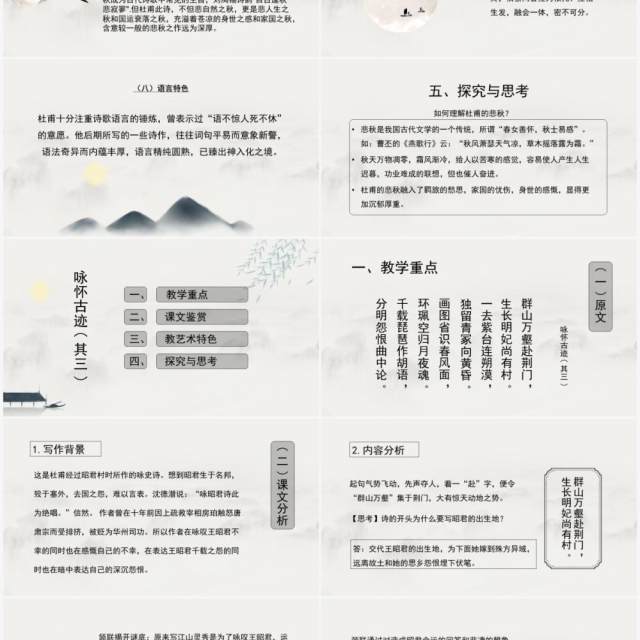部编版高中语文必修三杜甫诗三首课件PPT模板 部编版高中语文必修三杜甫诗三首课件PPT模板