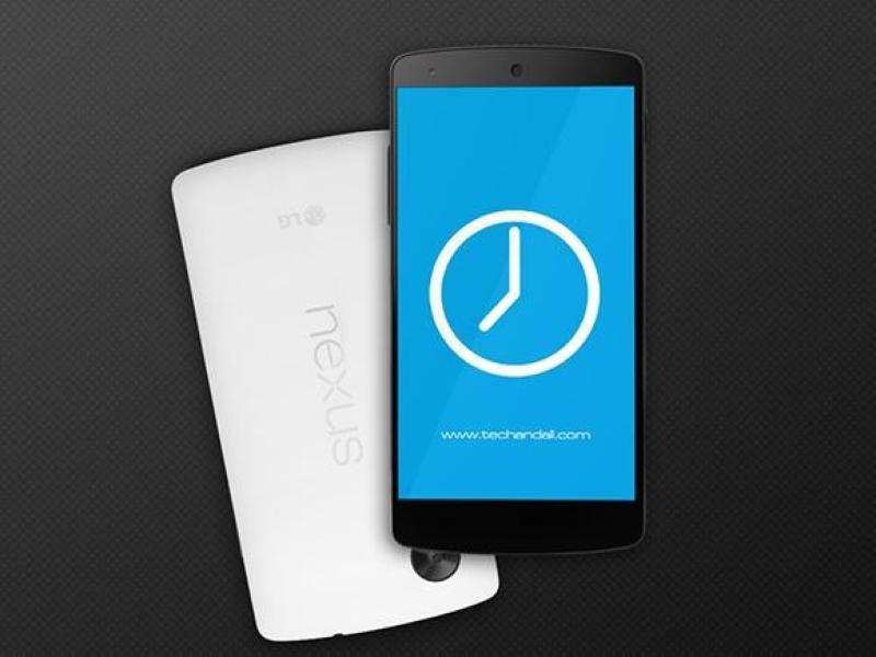 Google Nexus5 PSD mockup