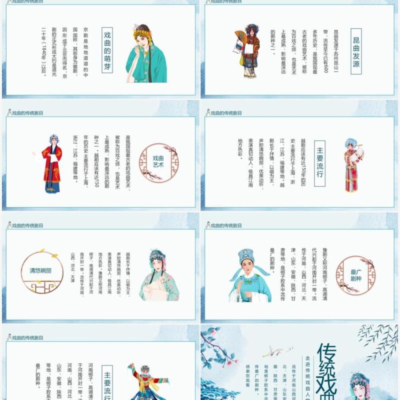 走进传统戏曲人物弘扬戏曲文化PPT模板