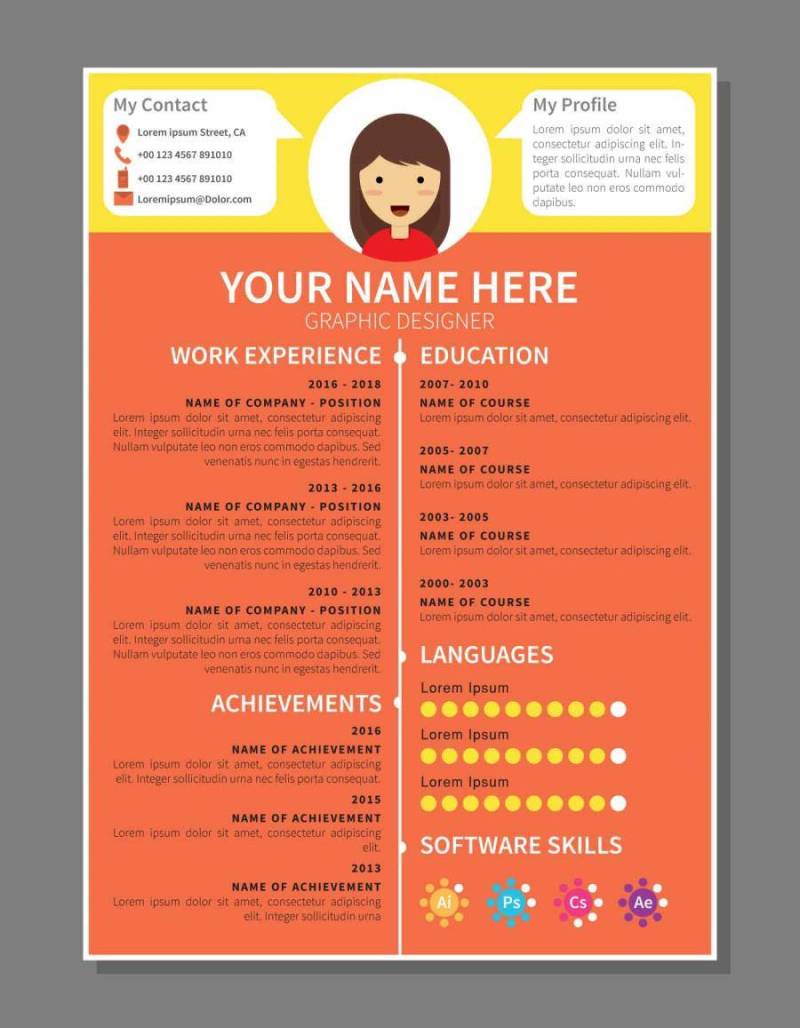 平面设计师简历模板