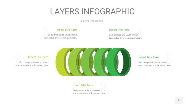 嫩绿色3D分层PPT信息图22