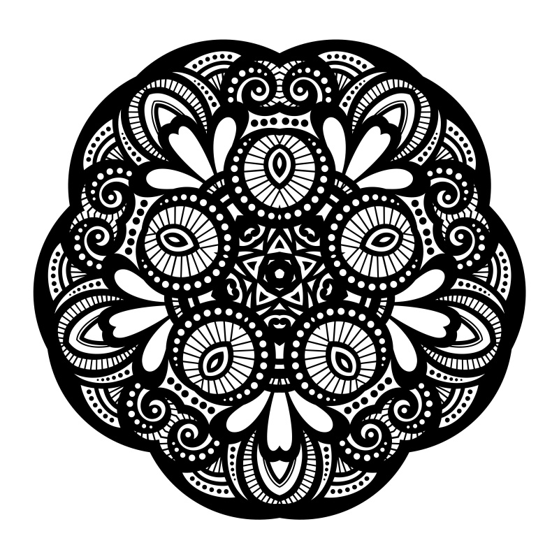 圆形和星形装饰图案03