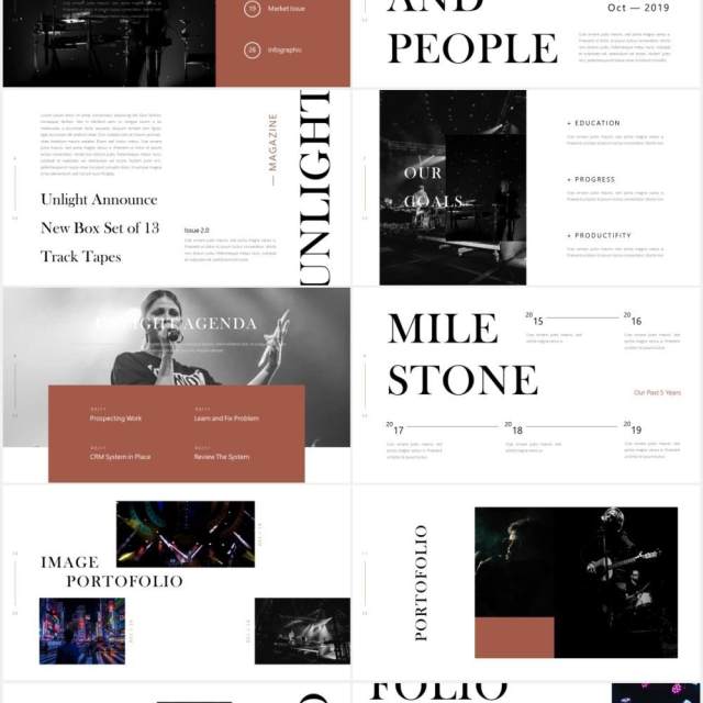 时尚简约图片排版设计摄影集展示PPT模板Unlight Powerpoint 时尚简约图片排版设计摄影集展示PPT模板Unlight Powerpoint