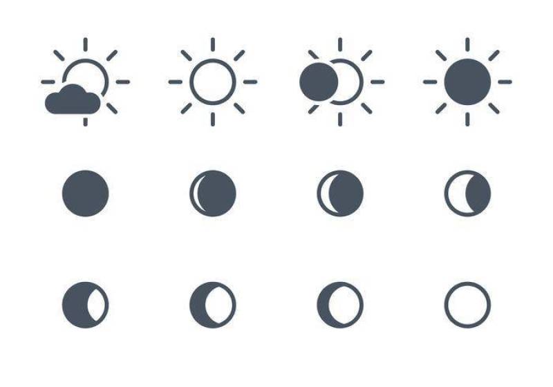 太阳和月亮的图标