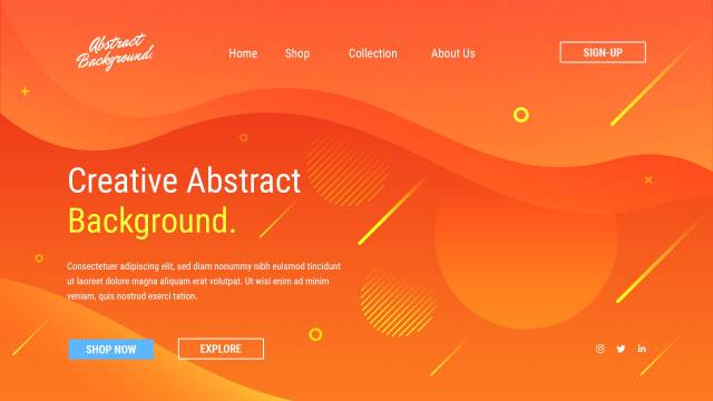 橙色渐变创意网站抽象背景UI界面网页素材PSD模板ADL Abstract Backgroud.v02 橙色渐变创意网站抽象背景UI界面网页素材PSD模板ADL Abstract Backgroud.v02