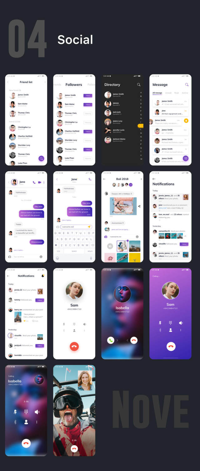125个高级屏幕 - 12个类别用于移动UI工具包,Nove Mobile UI工具包 125个高级屏幕 - 12个类别用于移动UI工具包,Nove Mobile UI工具包