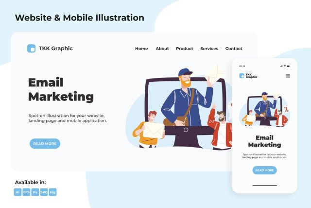 电子邮件市场营销网页手机移动端界面设计插画素材Email Marketing web & mobile designs 电子邮件市场营销网页手机移动端界面设计插画素材Email Marketing web & mobile designs