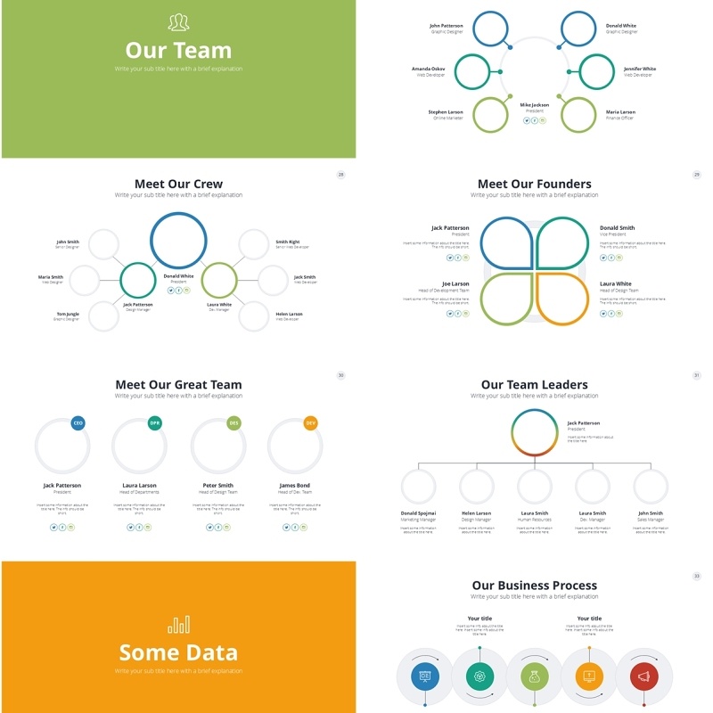 全彩商业创业公司信息图PPT模板Full Color Business Startup PowerPoint