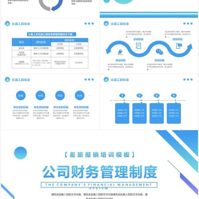蓝色简约风公司财务管理制度培训动态PPT模板