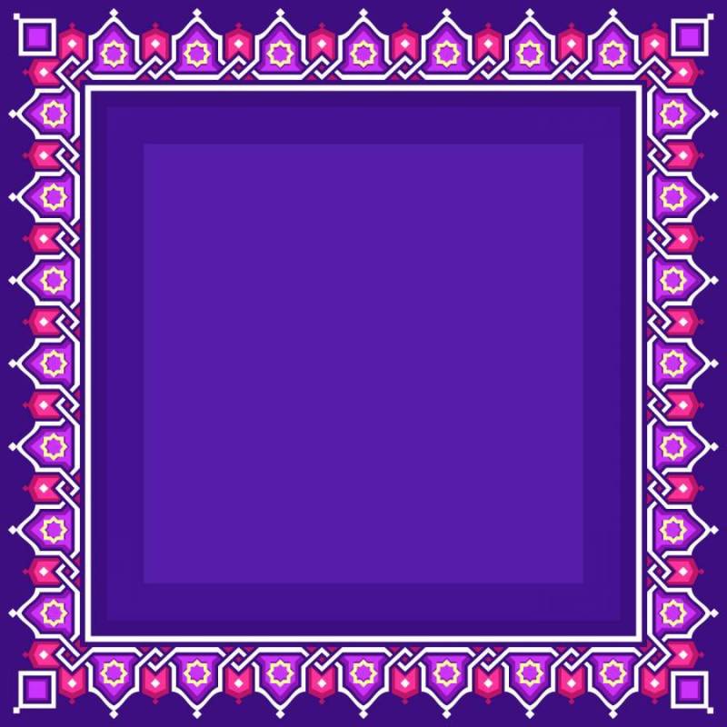 伊斯兰边界与紫色背景矢量