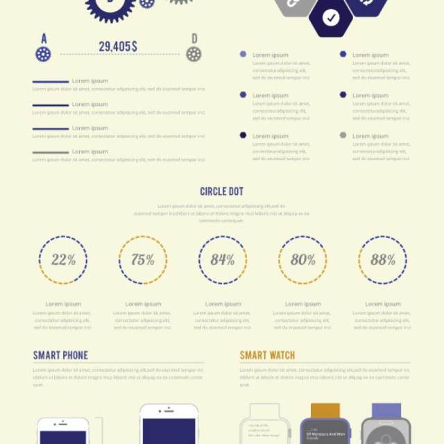 复古风格信息图形图表AI矢量设计素材Vintage & Retro Style Infographic