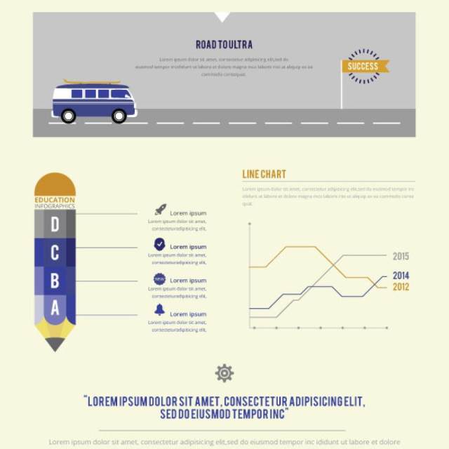 复古风格信息图形图表AI矢量设计素材Vintage & Retro Style Infographic