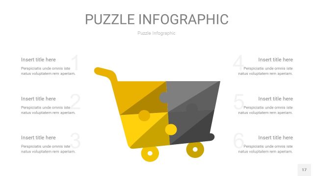 灰黄色拼图PPT图表17 灰黄色拼图PPT图表17