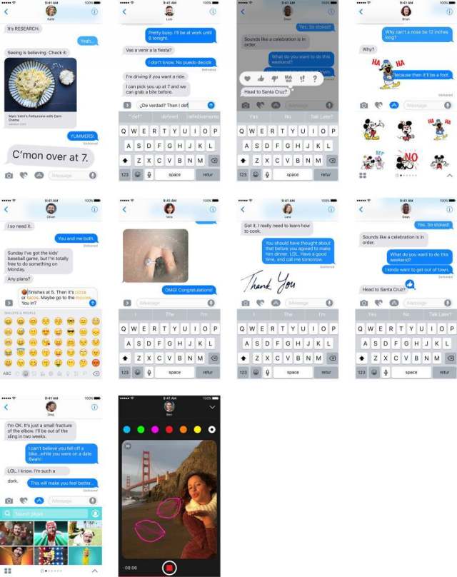 iOS 10 iMessage 应用界面 iOS 10 iMessage 应用界面