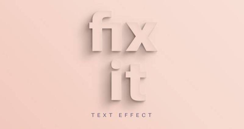 修复它Psd文本效果