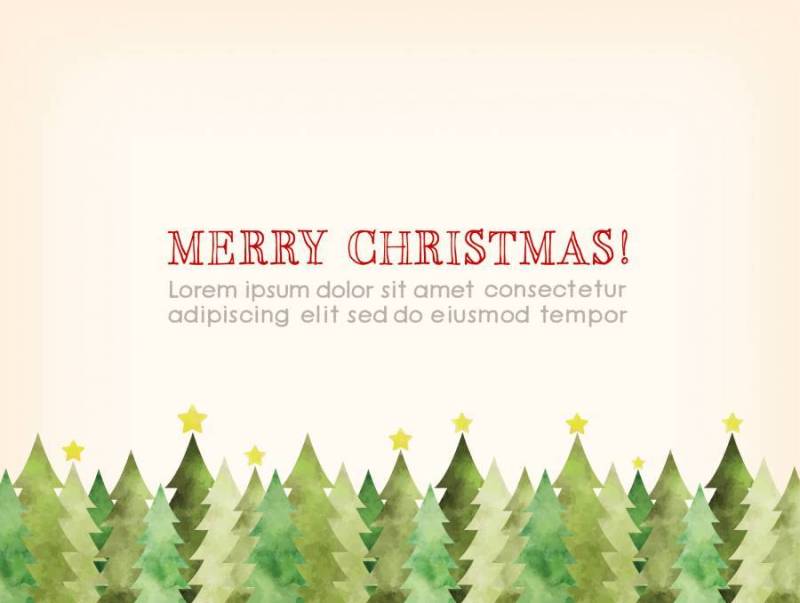 水彩触摸圣诞贺卡A