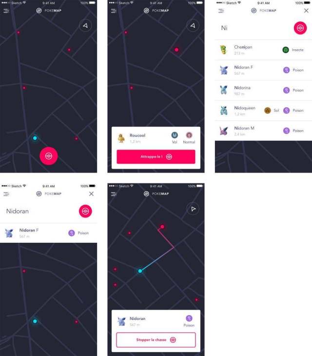 Pokemap 应用概念设计