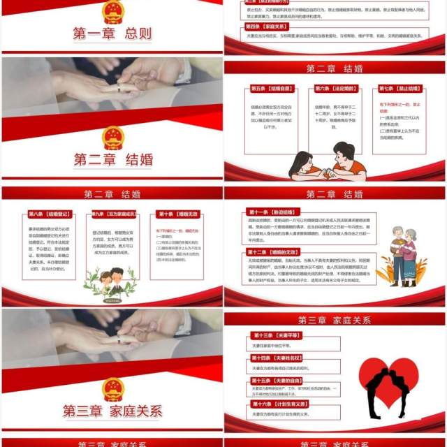 简约红色中华人民共和国婚姻法PPT模板 简约红色中华人民共和国婚姻法PPT模板