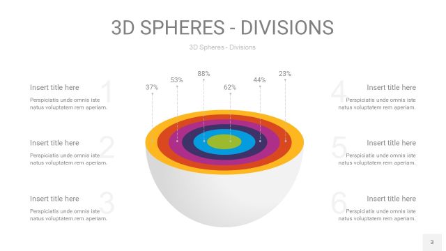 多彩3D球体切割PPT信息图3