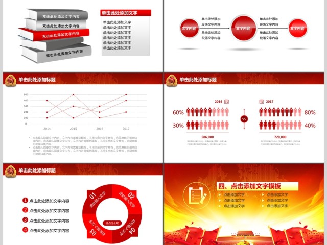 2017党建机关单位工作总结汇报PPT