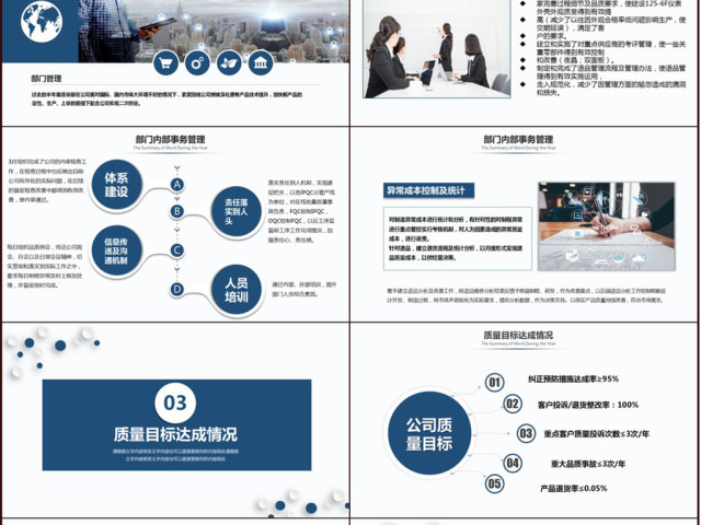 2017年度上半年工作总结通用PPT内容模板