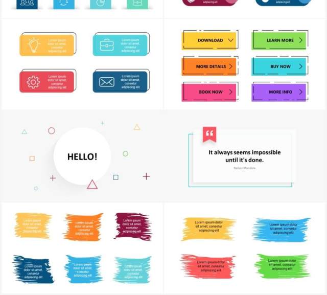 创意标题目录过渡页信息图表PPT素材Banners 创意标题目录过渡页信息图表PPT素材Banners