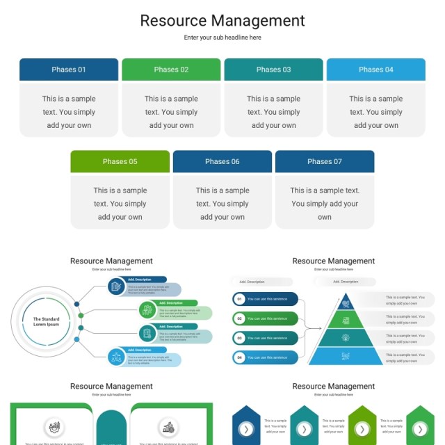 人力资源管理信息图PPT模板素材Resource Management